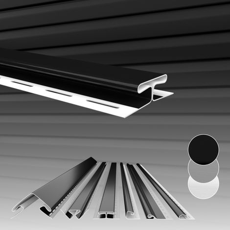 HEXIM Siding Fassadenverkleidung Fassadenpaneele außen Außenwand wetterfest UV-beständig PVC-U (Verbindungsprofil, Anthrazit)