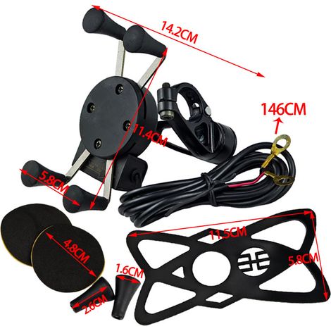 Direktvertrieb von Motorrad-Lenkerhalterungen für Mobiltelefone, Navigationshalterungen und Handy-Ladehalterungen für Motorradfahrer. (1/4)