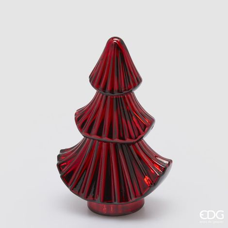 EDG Enzo De Gasperi Candela Forest Albero di Natale H 25 Cm L 15 Cm L 9 Cm Cranberry Pomegranate Red (1/4)