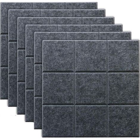 12 panneaux acoustiques autocollants, panneaux insonorisants en fibre de polyester, plaques insonorisantes pour maison et bureau (1/5)