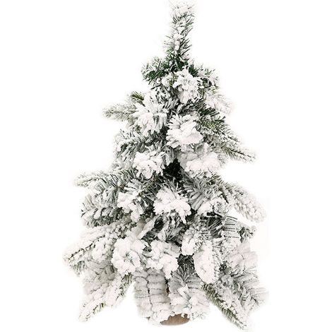 (60 cm) Weihnachtlicher Schreibtischschmuck, Schneeflocke, Weihnachtsbaum, Miniatur-Zedernbonsai, künstliche Pflanze, Fensterdekoration. (1/2)