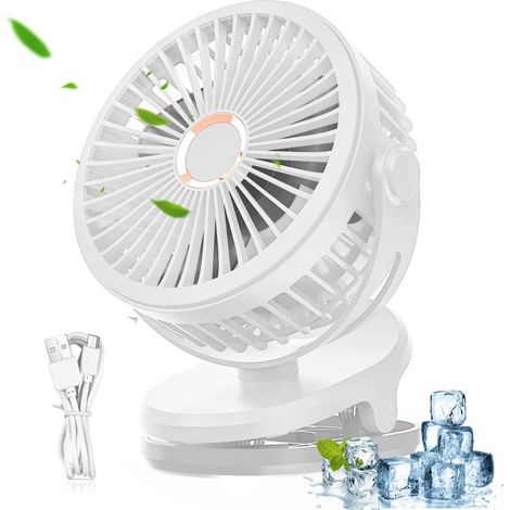 Portable USB Fan 5000mAh Table Fan Mini Fan Small Fan 720° Rotation (1/5)