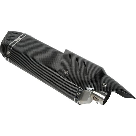 Universelles Motorrad-Auspuffendrohr aus Edelstahl 304 mit Carbonfaser-Abdeckung, Durchmesser 38–51 mm, Carbon-Optik (1/5)
