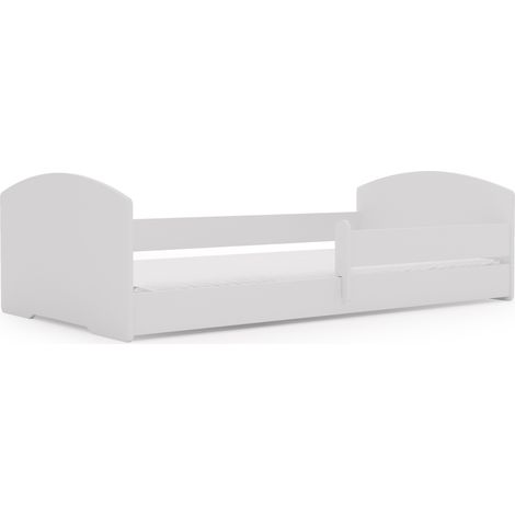 Letto Montessori per bambini LEO 140x70 - letto basso con materasso e ringhiera