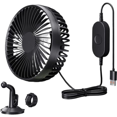 Ventilateur USB Pour Voiture Soufflerie Silencieuse Réglable (1/5)