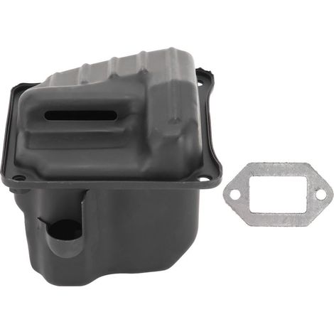 Pot d'échappement double sortie en fer résistant à l'usure, fabrication soignée, pour tronçonneuse Stihl 044 046 MS440 MS460 (1/5)