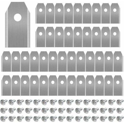 Enowelir Lames De Tondeuse Robotique En Titane 45 Pièces Avec Vis Compatibles Modèles Automower Gardena Yardforce (1/4)