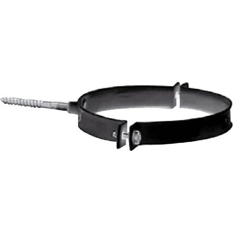 TEN – Collier pour fumisterie en aluminium laqué noir Ø80/125 – Système d'évacuation pour appareils à combustion – Conduit ventouse