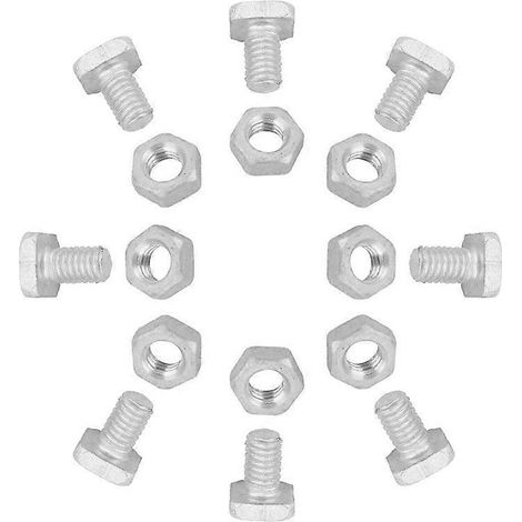 100 vis et écrous M6x12 mm pour serre, vis et écrous à tête carrée, kit de réparation pour serre, pièces détachées, fournitures de jardinage - JBMEDIA (1/4)