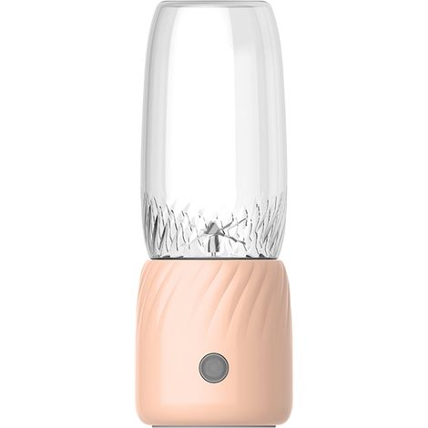 Portable Blender Cup, Electric Usb Juicer, Mini Blender Portable Blender For Shakes And Smoothies, Juice, 350Ml, Six Blades, Light Pink (1/5)