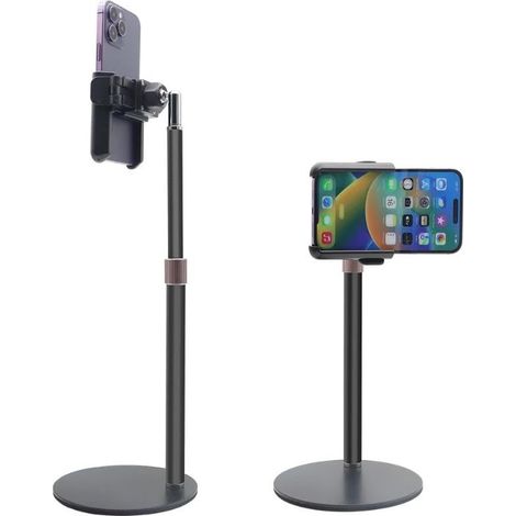 Support de téléphone portable pour jeux vidéo Support de téléphone portable universel pour iPhone Smartphones Android Téléphone portable Tiktok Streaming en direct Conduite en voiture Vlog en plein ai (1/5)