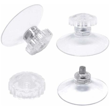 lot de 30 Ventouses avec Filetage et écrous moletés Ø 45 mm, Transparentes, pour Voiture, Camping, vitre, Pare-Soleil (1/5)