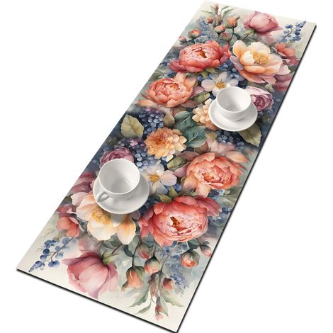 Runner da tavola Felicia 115x40 cm - feltro ecologico, protezione per il tavolo, motivo decorativo, Bertoni (1/3)
