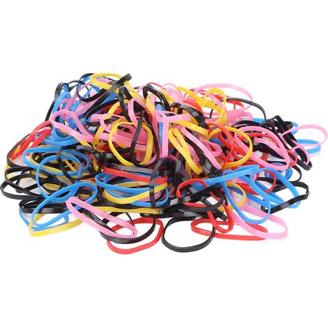 Élastiques colorés, très élastiques, résistants, pour cheveux, jetables, petits élastiques