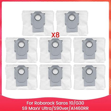 8PCS Aspirateur Sac à poussière Fit pour Saros 10/G30/S9 MaxV Ultra/S90ver/A1460RR Aspirateur pièce détachée (1/5)