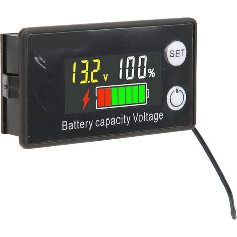 Testeur de capacité de batterie avec écran couleur LCD, voltmètre CC et fonction d'alarme de température pour appareils électriques mobiles 8-100 V (1/5)