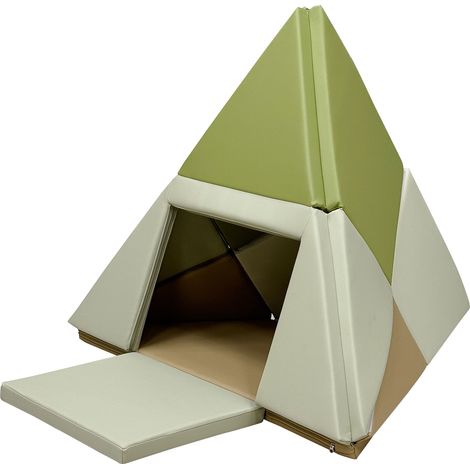 Sunny Davi Parcours Motricité Pour Bébé, Beige Soft Play – Blocs De Construction En Mousse, Tapis De Jeux Pliable, Tente Ou Bateau, Mousse Epe À Partir De 12 Mois (1/5)