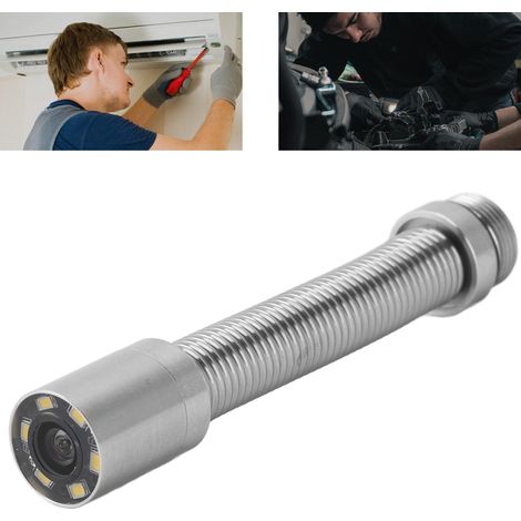 Cabezal de cámara de inspección de tuberías de 17 mm con 6 LED, grado de protección IP68, para tuberías de desagüe, incluye cubierta protectora. (1/5)