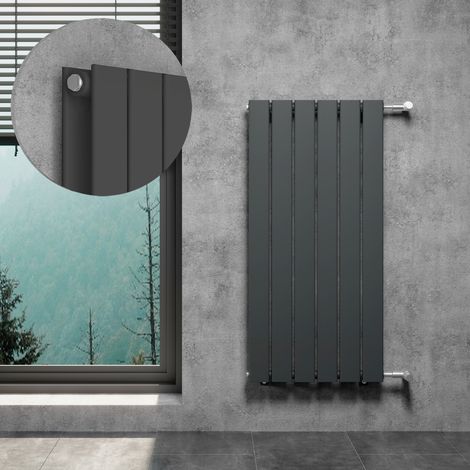 Flachheizkörper Paneelheizkörper Designheizkörper mit Seitenanschlsuss Nabenabstand 900 mm Anthrazit Breite 45 cm doppellagig
