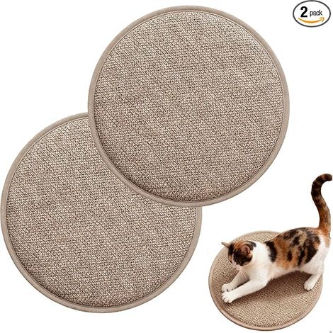 Tapis Griffoir Chat, Grattoir Chats, À Griffer, Couleur Marron, Protéger Les Tapis Et Les Canapés, 30 X 30 cm (1/5)