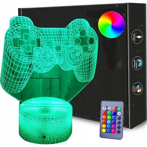 Juego de mesa con luz nocturna, LED 3D, USB/pilas + mando a distancia (1/5)