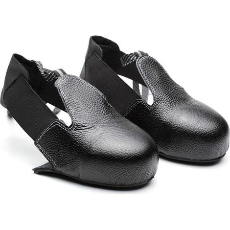 1 paire Surchaussures sécurité bout acier cuir vache sangle réglable taille 36-46 industrie (1/5)