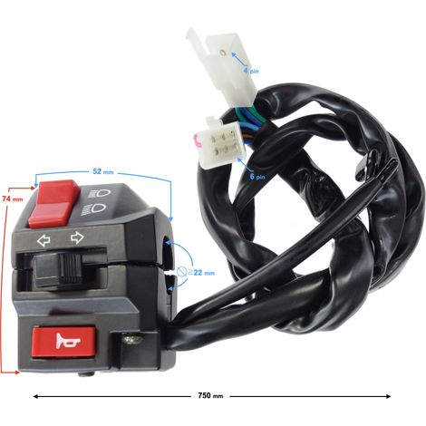 Interruptor combinado izquierdo Hyper 125 (1/3)
