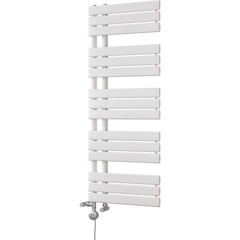 Tristan - White Dual Fuel Towel Rail H1292mm x W500mm Thermostatic (1/3)