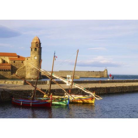 Tableau sur toile Collioure 45x65 cm - Impression sur Toile Murale Décorative - Image imprimée en HD sur Toile - Toile sur Châssis en Bois FSC - Fabriqué en France