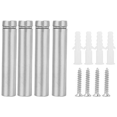 4pcs entretoises en Verre Vis de publicité Fixations Boulons Support Pin (12 x 80 mm). (1/5)