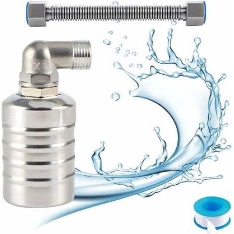 Vanne à flotteur automatique en acier inoxydable 304 – Régulateur de niveau d'eau pour réservoirs – Installation facile sans électricité
