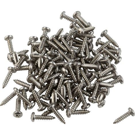 839541 LIKO A2 Blechschrauben 2.9 mm 13 mm Kreuzschlitz Phillips DIN 7981-C Edelstahl A2 100 St. (1/3)