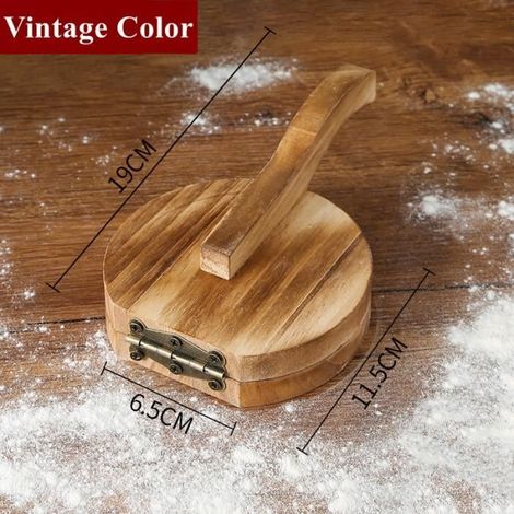 1 unité presse à boulettes en bois, manuelle, moule à pâte pour boulettes et biscuits, outil de pâtisserie DIY pour cuisine maison (1/4)