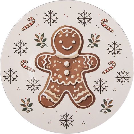 Assiette de Présentation en Plastique Beige Ø 33 cm - Sous-Assiette Décorative de Table - PANGIVO (1/2)