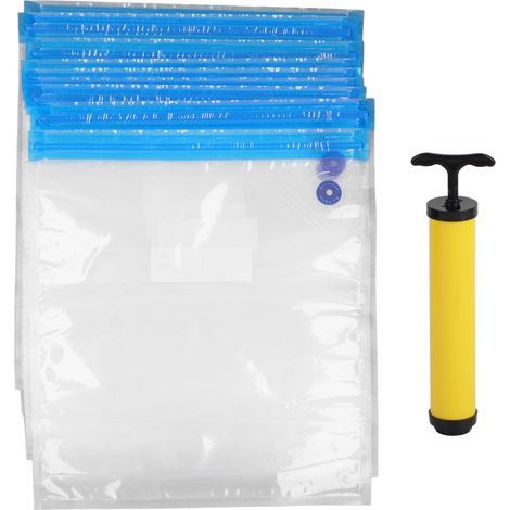 Lot de 10 sacs de rangement sous vide pour filament d'imprimante 3D avec pompe manuelle et clip de fermeture. Empêche l'oxydation et assure un rangement sûr.-AquaForge (1/5)