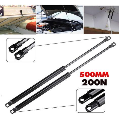 Gasdruckdämpfer mit 200 N, 500 mm Hub – Edelstahl – Für Motorhauben, Kofferräume, Wohnwagen – 2er-Pack
