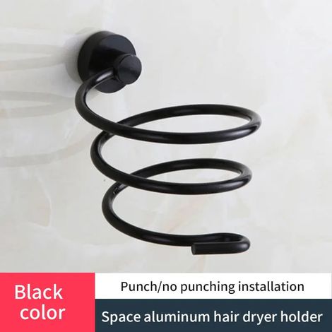 Étagère murale de rangement pour sèche-cheveux et lisseur (noir) - Accessoires pour sèche-cheveux et lisseur - WB8022 (1/5)