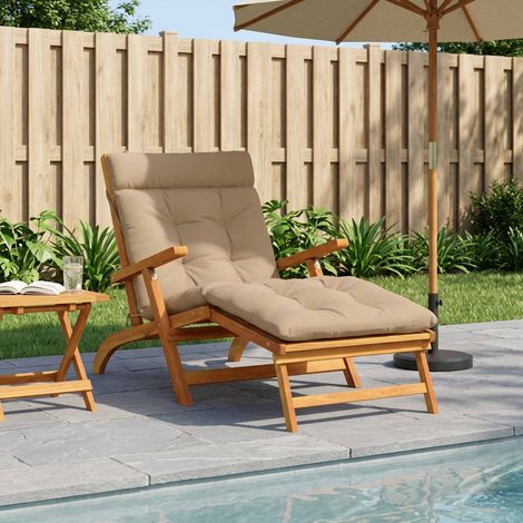 Irovami Coussin de bain de soleil , 100% polyester, couleur sable, 200 x 70 x 8 cm. (1/5)