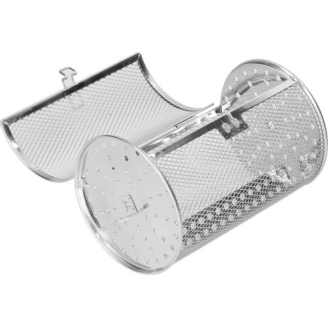 360° drehbarer Frittierkorb aus Edelstahl, Backutensil für Elektroöfen, 12 x 12 x 18 cm (1/5)