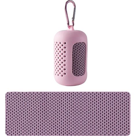 Asciugamano rinfrescante, ad asciugatura rapida, ultra assorbente, rosa, 30-90 cm (1/2)