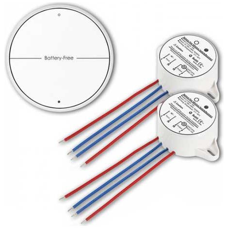 BATTERY FREE WIRELESS TWO GANG SWITCH SET (1/5)