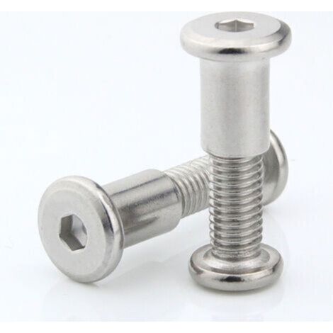 Boulons de Fixation de Hexagonal Vis de Connexion en Meuble M6 x 35MM Connecteur d'armoire Fileté,10Pcs,de (1/5)