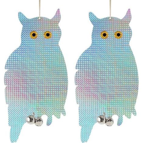 pair Hibou Réfléchissant, 2 PCS Répulsif Pigeon, Pigeon Forme d Hibou Hibou Anti Pigeons, Anti-Oiseaux Anti nuisible, écologique pour Un Potager Ferme Jardin-Fei Yu (1/5)