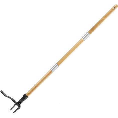 46 pouces Weed Puller outil avec long Handle bambou Grip et 4 Claw acier Head 3 Section Design pour support Up Gardening (1/5)