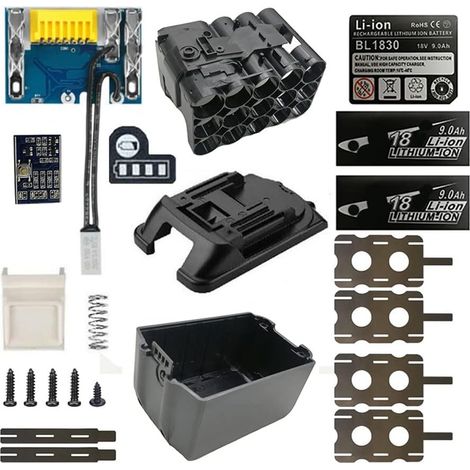 DIY BL1890 Battery Enclosure PCB Protection Board for 18V BL1860 9.0Ah with LED Battery Indicator (1/5)