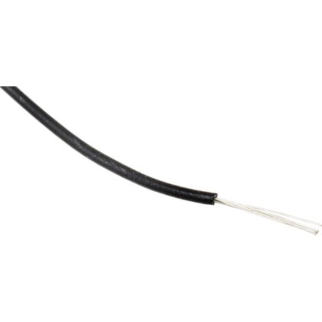 Fils de connexion RS PRO UL11028, 7 0,13 mm² 26 AWG, 600 V, MPPE Noir, 100m ( Prix pour Bobine de 100 Mètres )