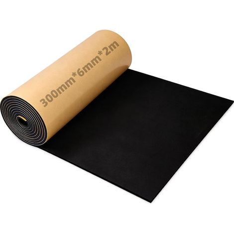 2m Plaque de Mousse Autocollante Multifonctionnel 300mm x 6mm Antidérapant et Amortissant Mousse Acoustique Voiture Adhesive Idéal pour Fitness Camping et Maison (1/5)