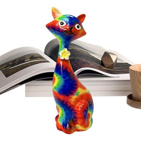 Statuette de chat - Figurine de chat en résine pour la maison - Décoration (1/4)