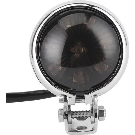 Feux arrière et feux de freinage à LED pour motos 12V, avec vis de montage, type universel, lentille fumée électroplaquée. (1/5)