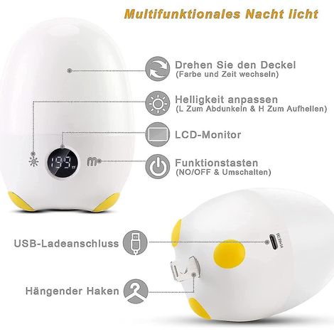 Lampe LED trois-en-un, minuterie tactile à intensité variable, station de charge indépendante avec prise USB (blanche) (1/3)